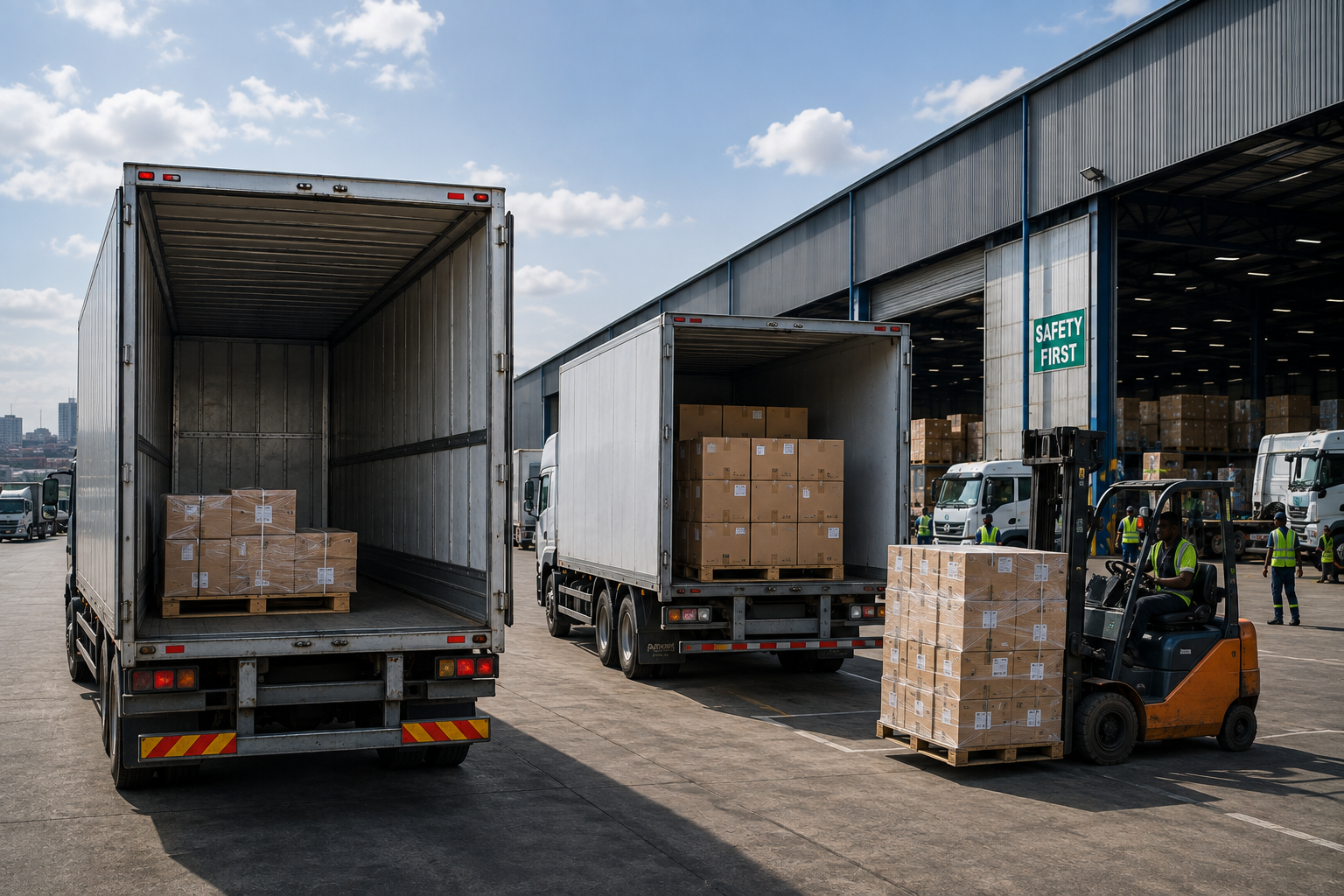 Freight vehicles with available capacity