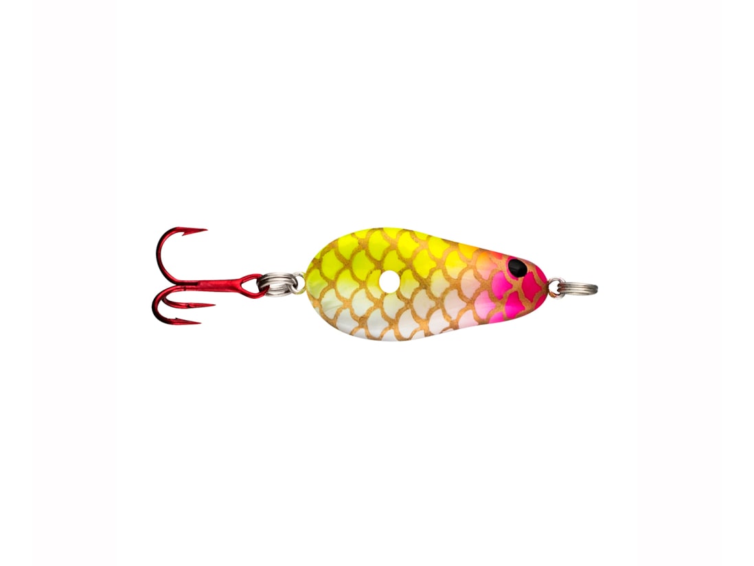 Lindy Glow Spoon 1/8 OZ Replacment Glow Sticks Included Ice Fishing Lure