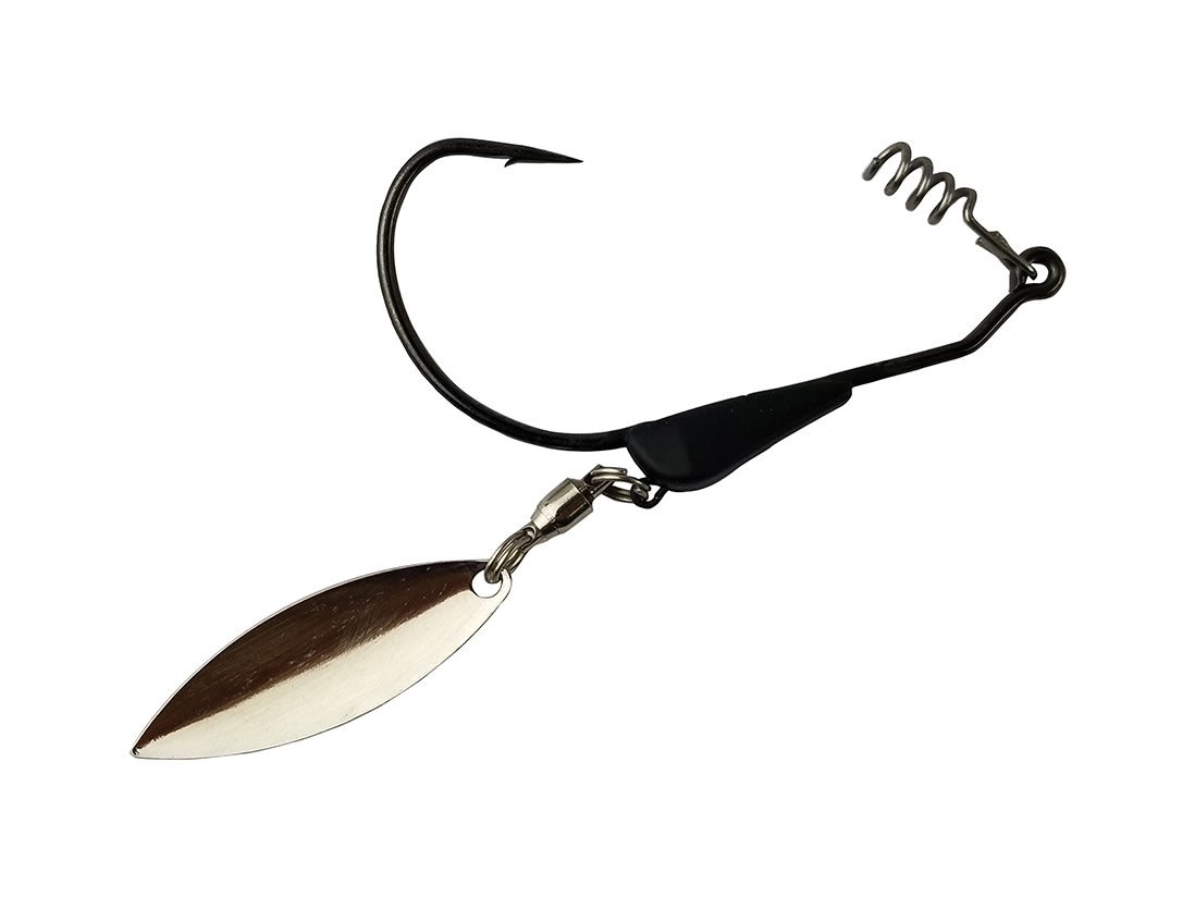 Tungsten Bladed Swim Bait Weighted Hooks - Bassfishing Essentials