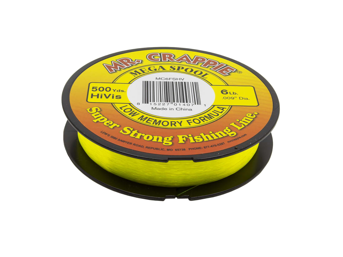 Mr. Crappie 6 Pound Clear Monofilament Fishing Line 1500 Yard