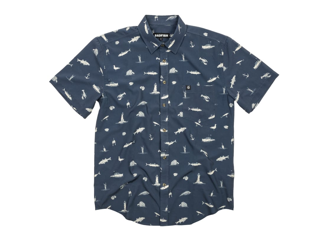 Badfish Cuttyhunk Short Sleeve Button Up Shirt