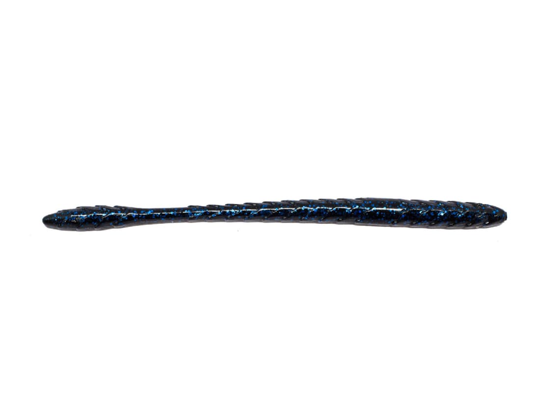 Googan Baits Slim Shake Worm - Black Blue Flake - 6.5