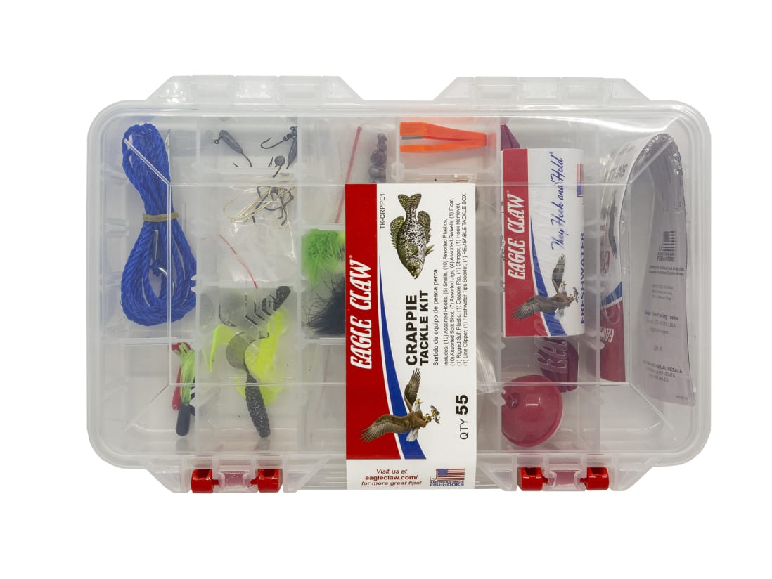 Eagle Claw Bass Tackle Kit, Top Quality Combined with Durability,55 Pcs  TK-BASS1