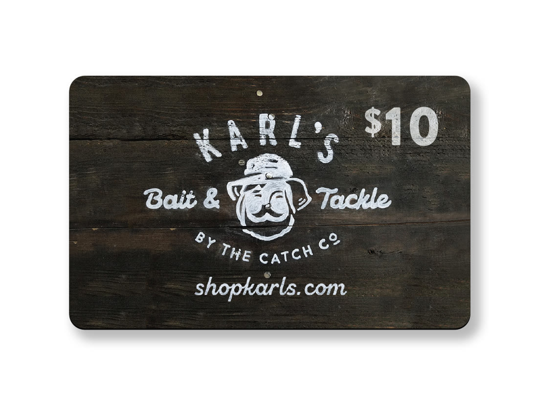 Karl's bait and tackle gift card clearance