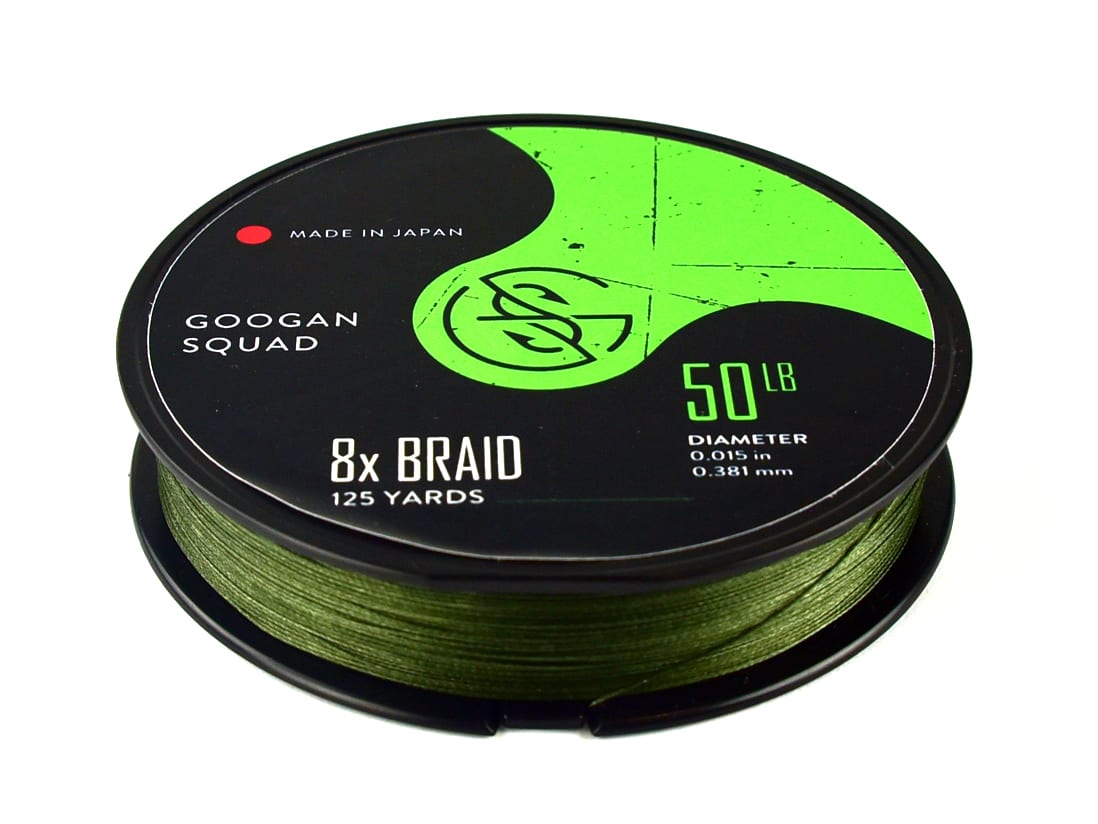 Googan Squad Braided Line 8x 125yd Green 50lb