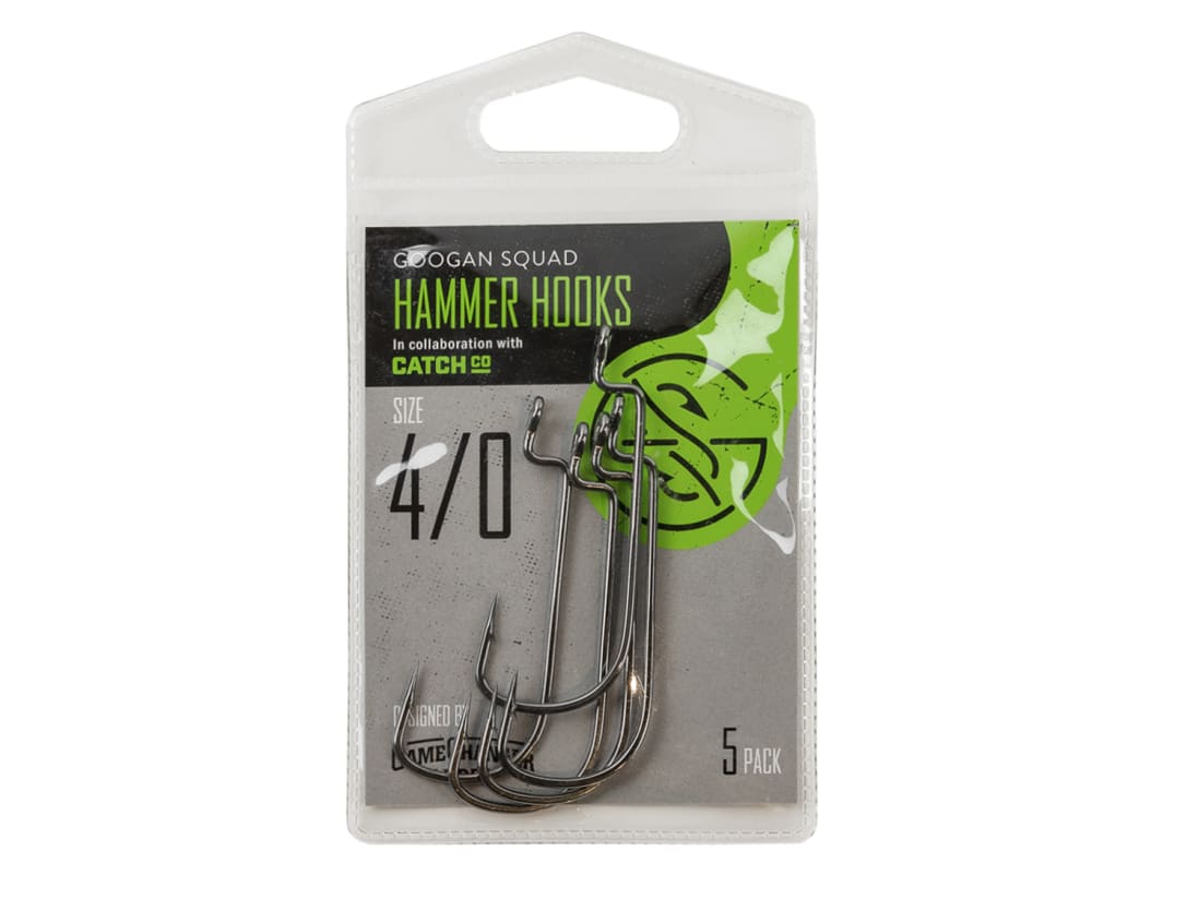 Googan Squad Hammer Hooks Black Nickel Hook Offset Heavy Duty You