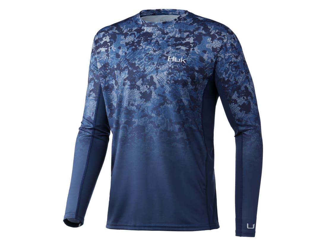 Huk Icon X Men's Long Sleeve-Harbor Mist - Captain Chuck's II