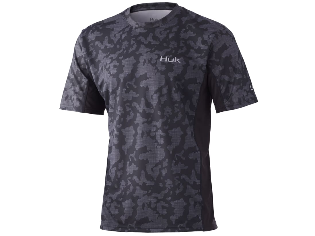 Huk Icon x Running Lakes Short-Sleeve Shirt for Men - Volcanic Ash - S