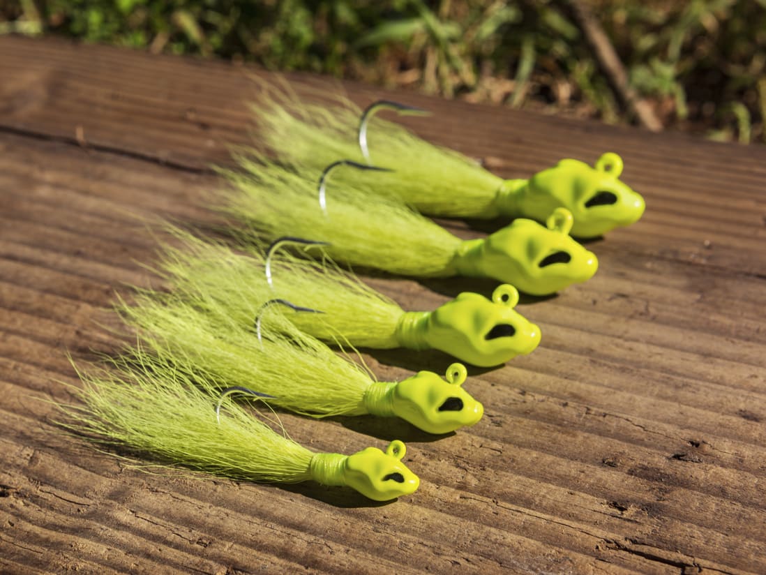 Vintage Lead Head Bucktail Jig Fishing Lures - 4 total - sporting goods -  by owner - sale - craigslist