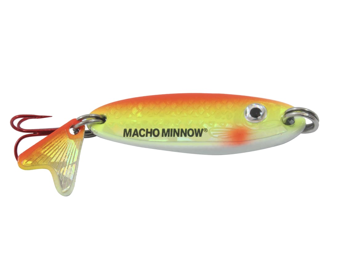 Northland Tackle Macho Minnow Ice Fishing Spoon, 1/12 Oz, Sneeze, 1/Cd