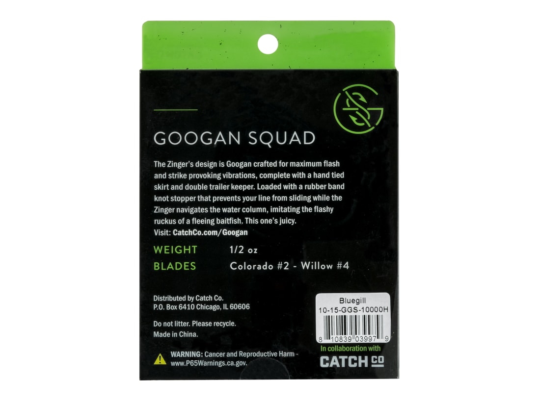 Googan Squad Zinger Spinnerbait - 1/4 oz, White : : Sports &  Outdoors