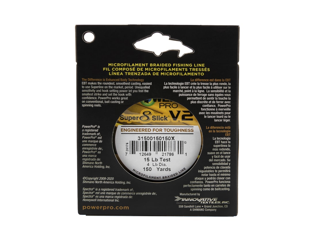 PowerPro Super 8 Slick V2 Braided Line - Blue - 150 Yards - 30 lb