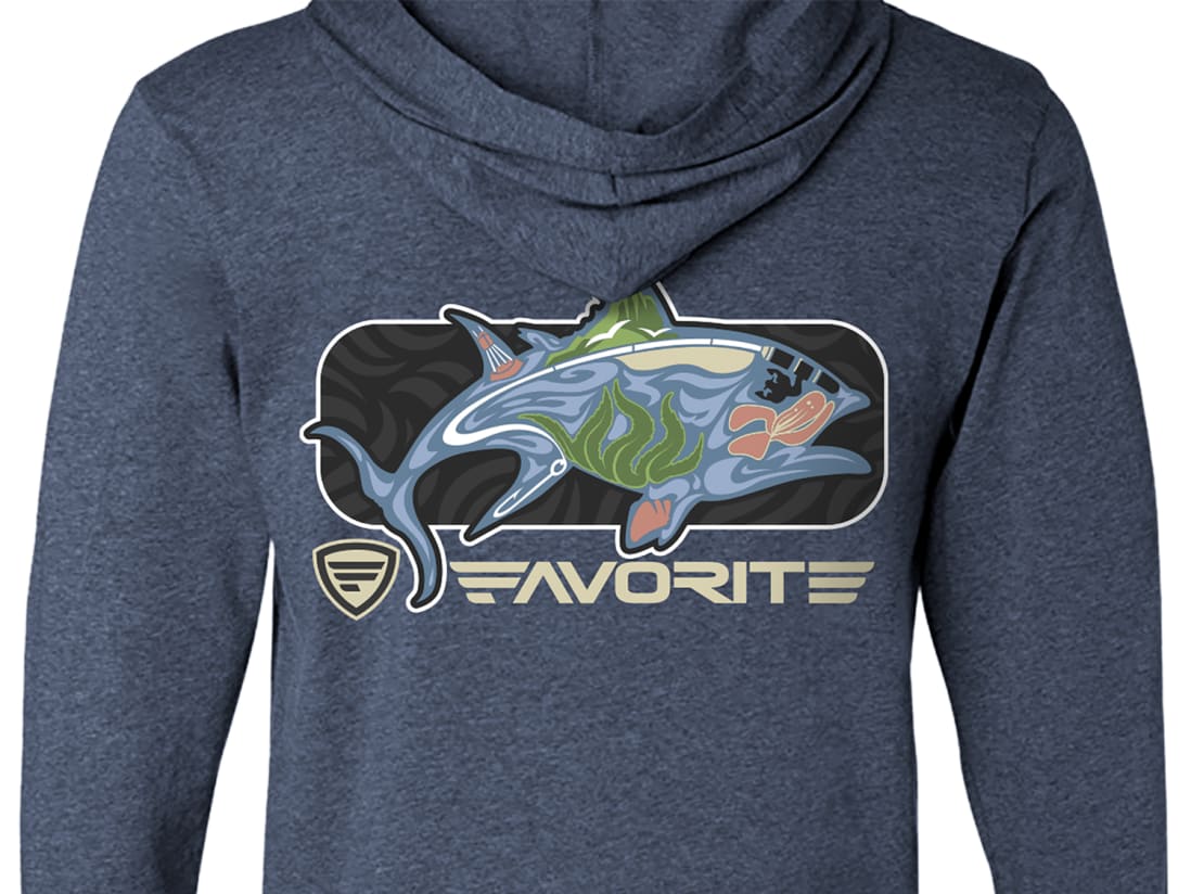 Favorite Fishing Simmer Tri-Blend Hoodie