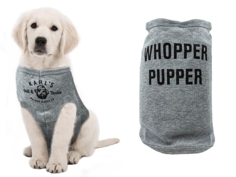 Karl's Bait & Tackle Whopper Pupper Dog Shirt