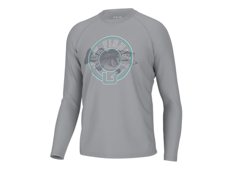 Huk Sunny Bass Pursuit Crew Neck Long Sleeve Shirt