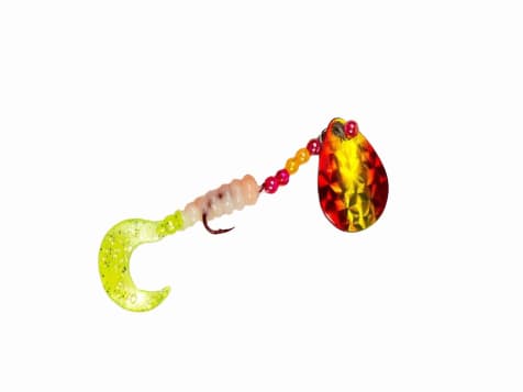 Mack's Lure Classic Wedding Ring Fishing Spinnerbait, Flo Chartreuse, Size  4 Hook, Spinnerbaits