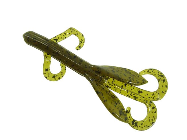 Strike King Game Hawg 4 Soft Bait – 10,2 Cm, Brush Hog Style, Salzimprägniert, Mit Coffee Scent, Für Bass