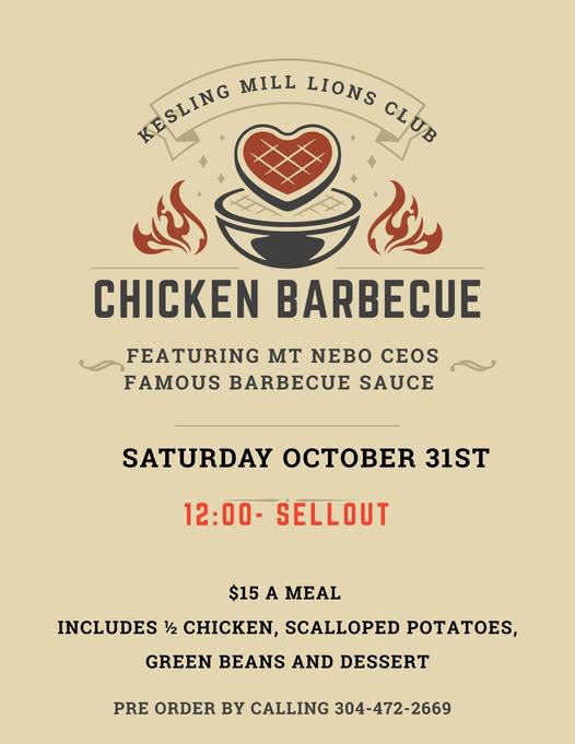 Kesling Mill Lions Club Chicken Barbecue