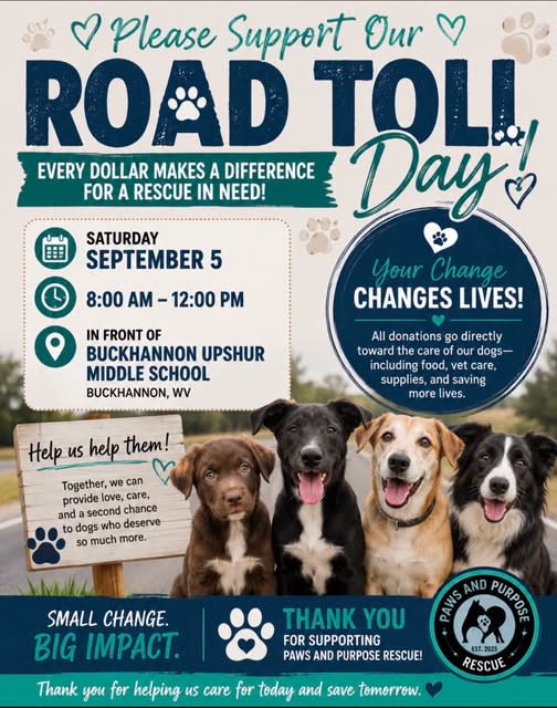 Paws and Purpose Rescue Road Toll Day