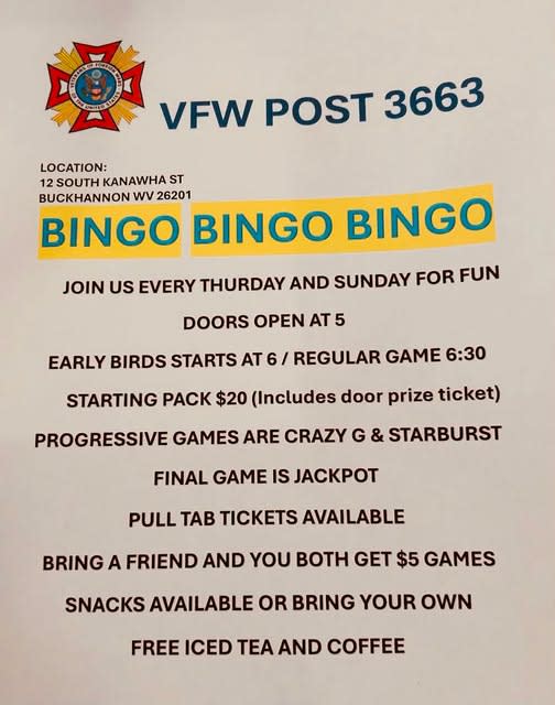 Bingo at VFW Post 3663