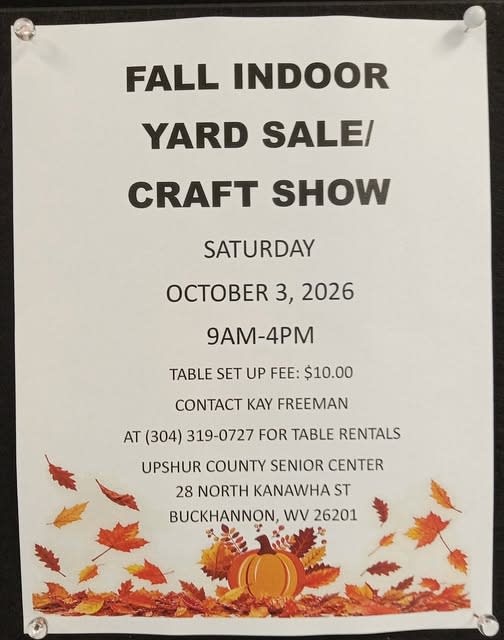 Fall Indoor Yard Sale and Craft Show
