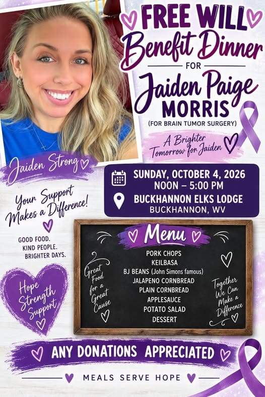 Free Will Benefit Dinner for Jaiden Paige Morris
