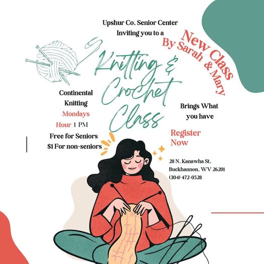 Knitting and Crochet Class at the Senior Center