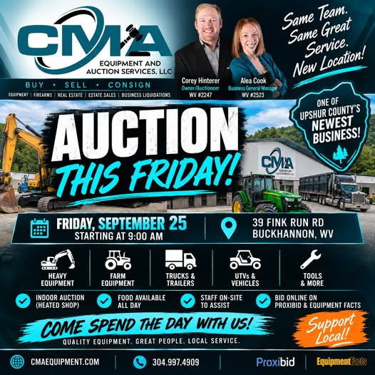 Equipment Auction at CMA Equipment & Auction Services