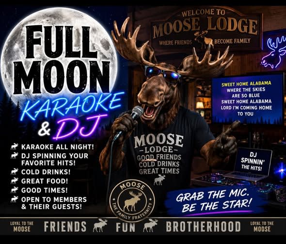 Full Moon Karaoke at the Buckhannon Moose Lodge