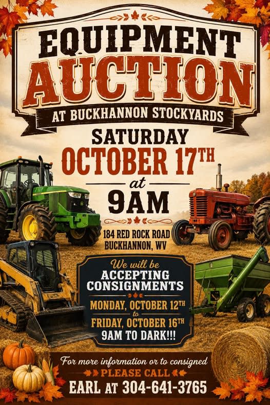 Equipment Auction at Buckhannon Stockyards