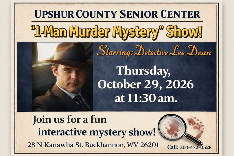 One-Man Murder Mystery Show at the Senior Center