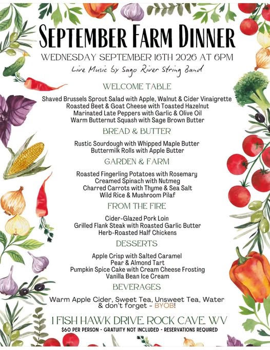 Farm Dinner at Fish Hawk Acres