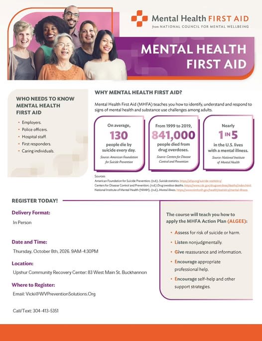 Mental Health First Aid Certification Class