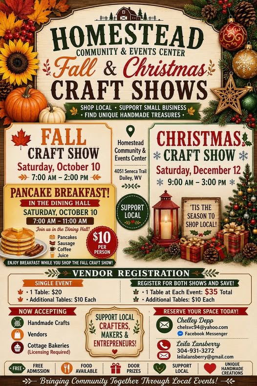 Christmas Craft Show at the Homestead Community and Events Center