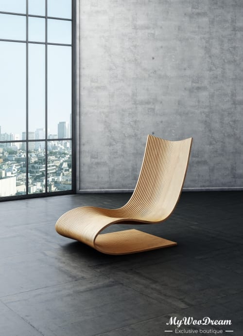Fauteuil design en bois | Mobilier Parametric design | chaise design en bois