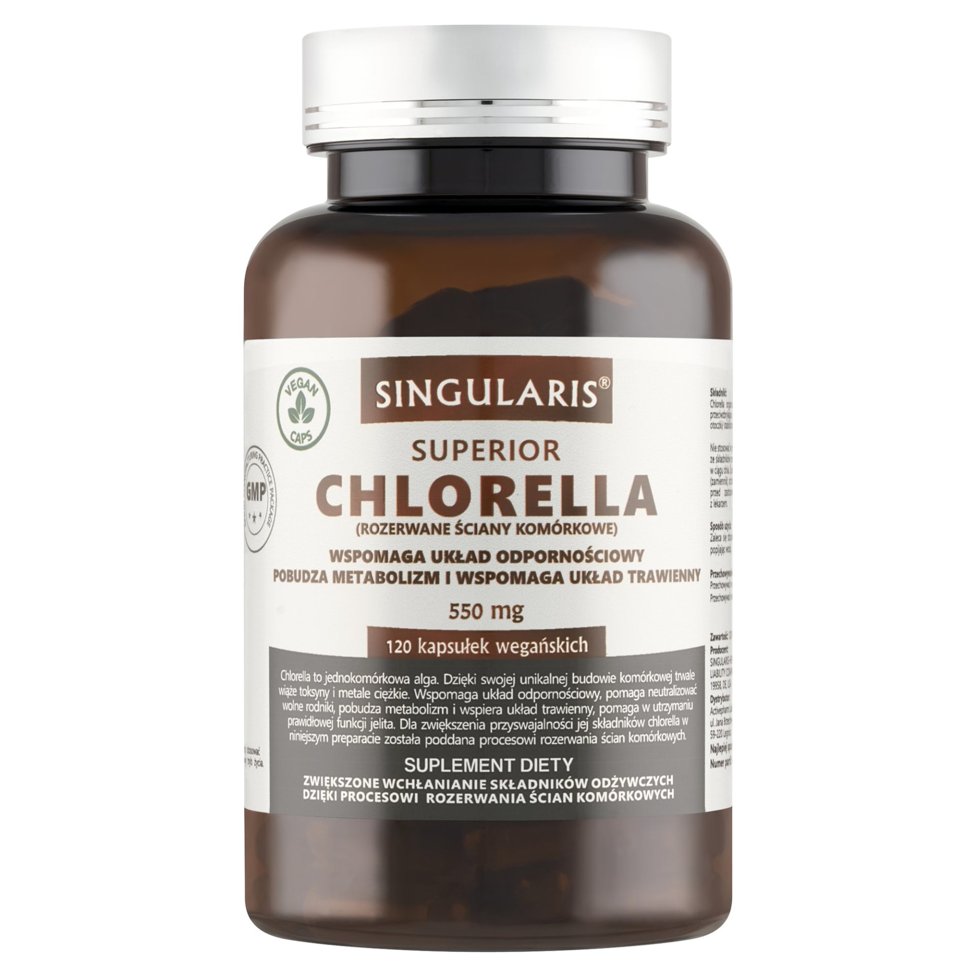 Singularis Chlorella Superior 550 mg – 120 kaps.
