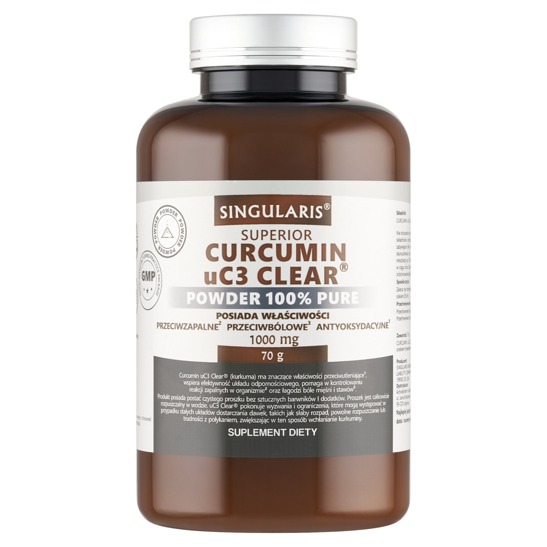 Singularis Curcumin uC3 Clear® Powder 100% Pure – 70 g
