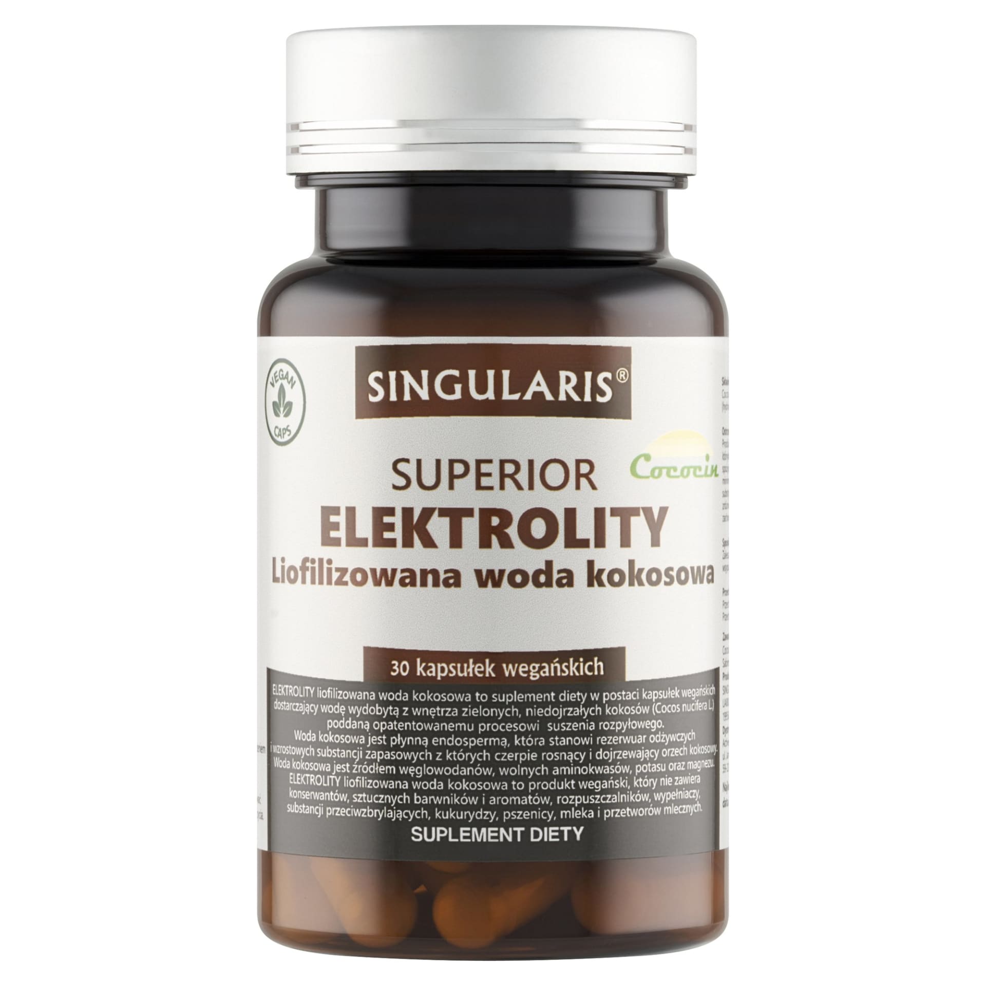 Singularis Elektrolity liofilizowana woda kokosowa 30 kaps.