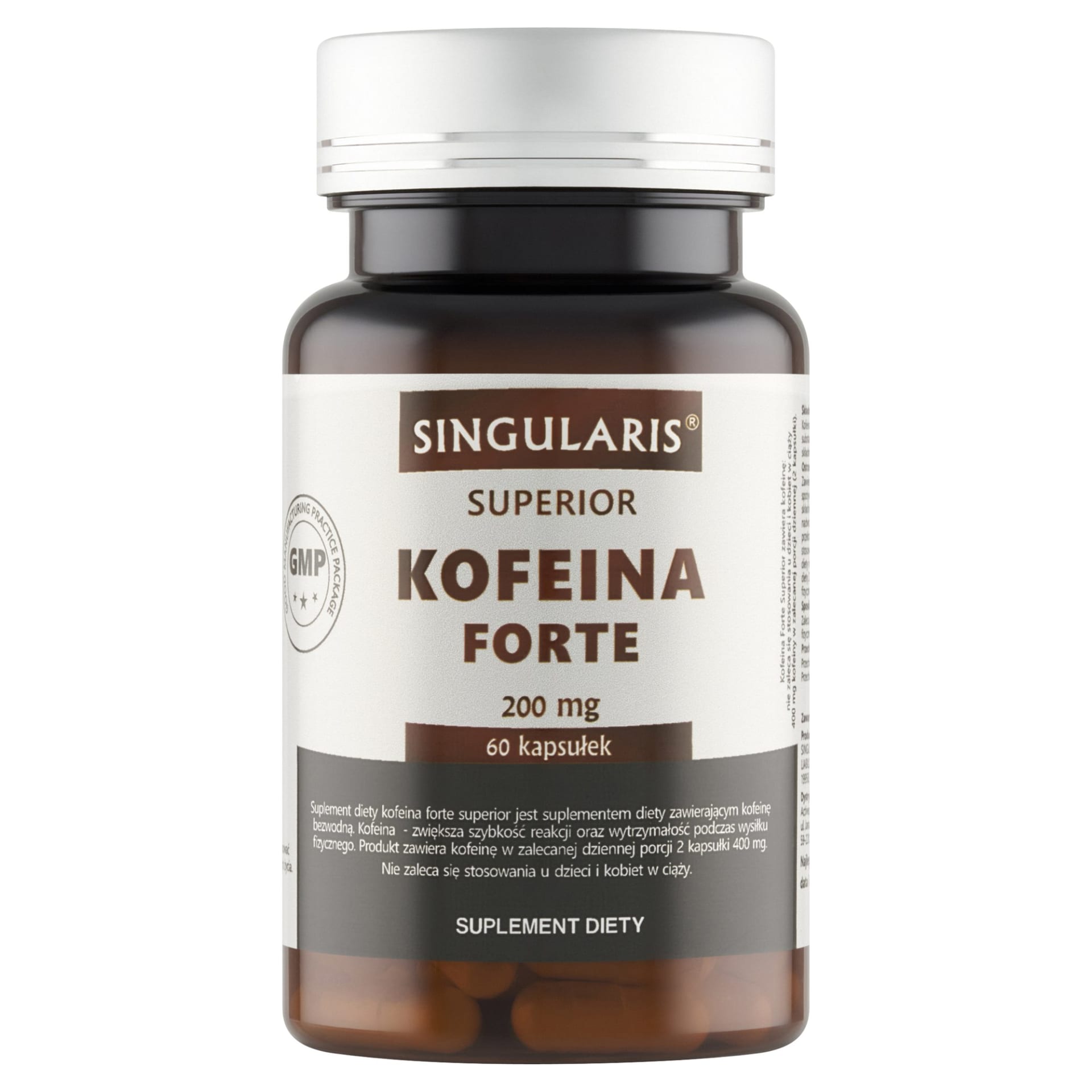 Singularis Kofeina Forte 200 mg Singularis Superior – 60 kapsułek