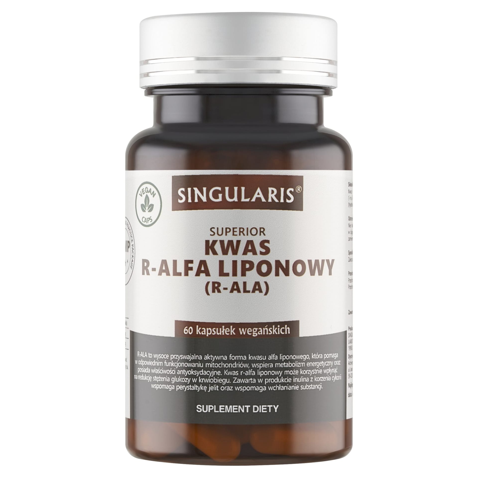 Singularis Kwas R-Alfa Liponowy (R-ALA) – 60 kapsułek wegańskich