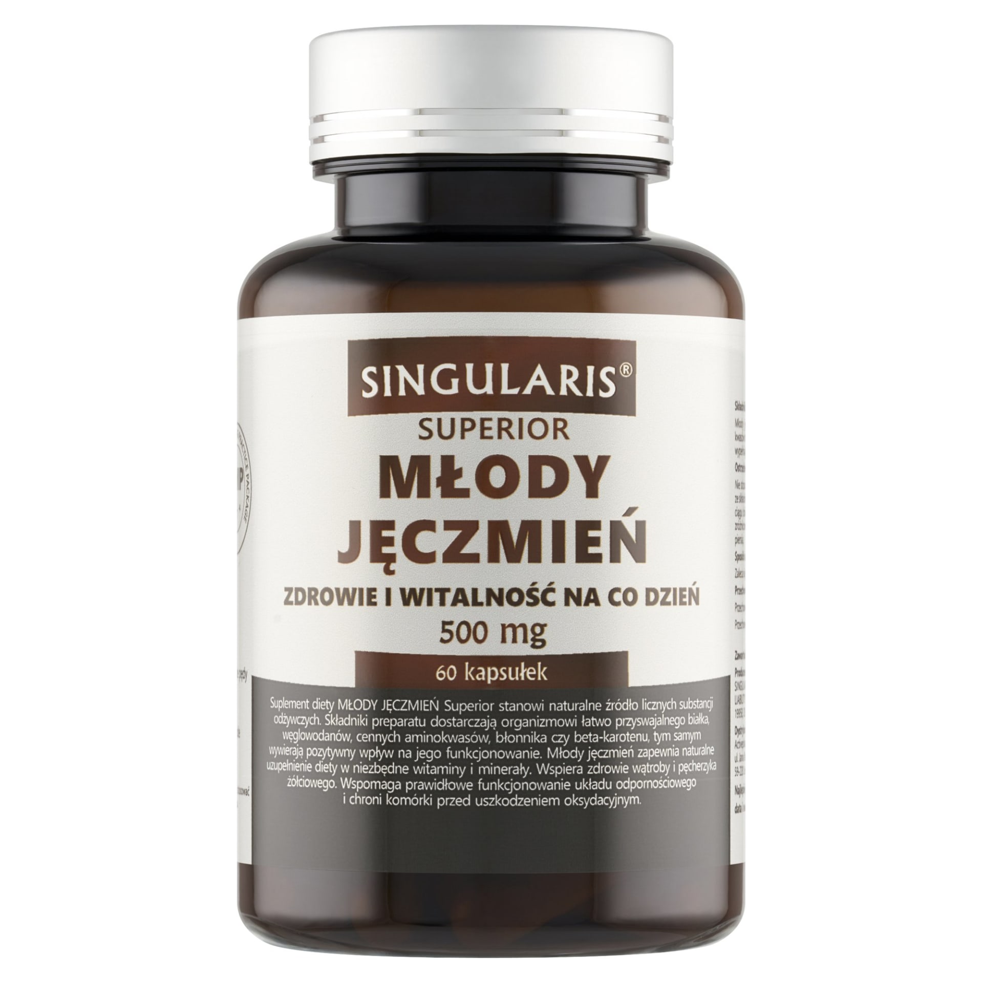Singularis Młody Jęczmień 500 mg – 60 kaps.