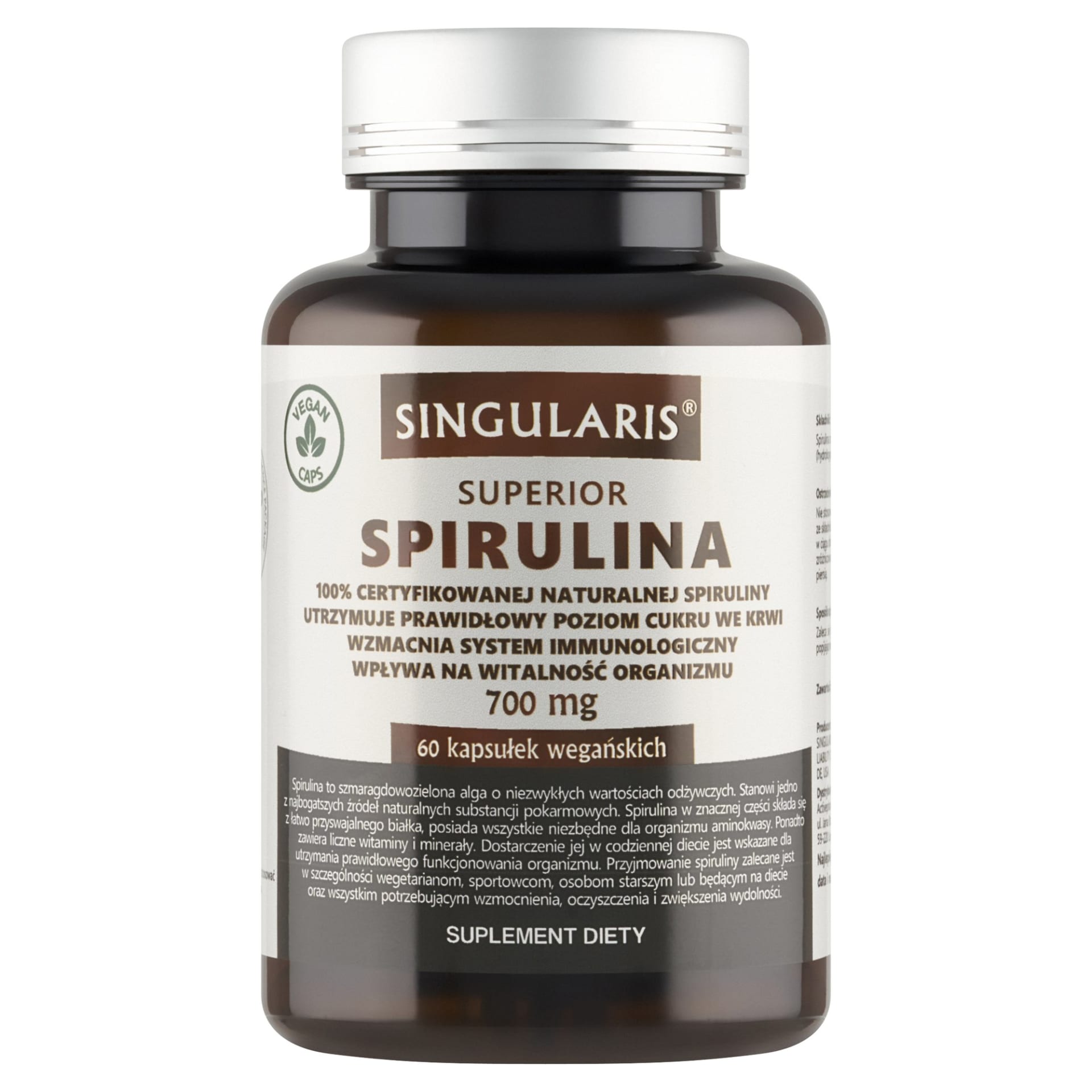 Singularis Spirulina Superior 700 mg – 60 kaps.