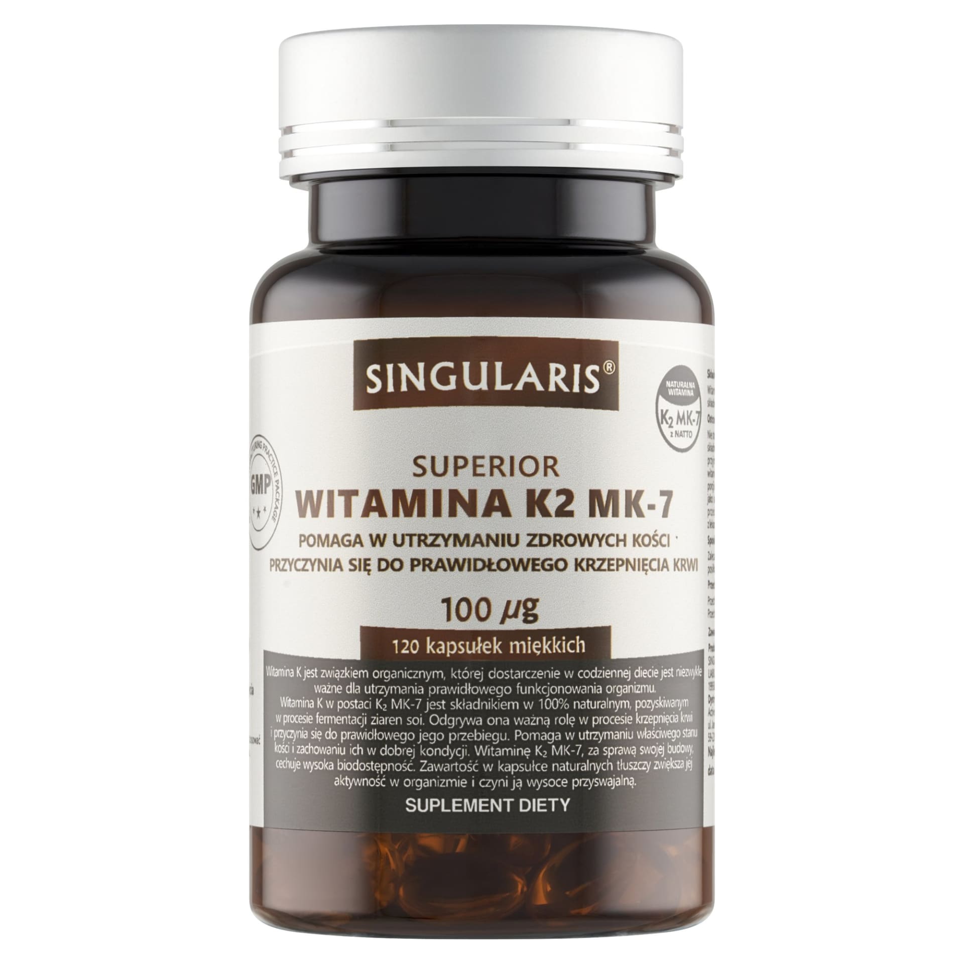 Singularis Witamina K2 MK-7 100 μg – 120 kaps.