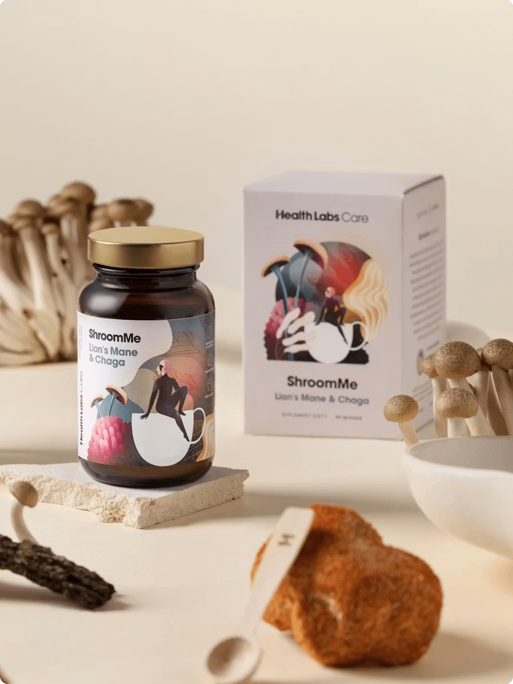 HealthLabs Care ShroomMe Lion's Mane & Chaga