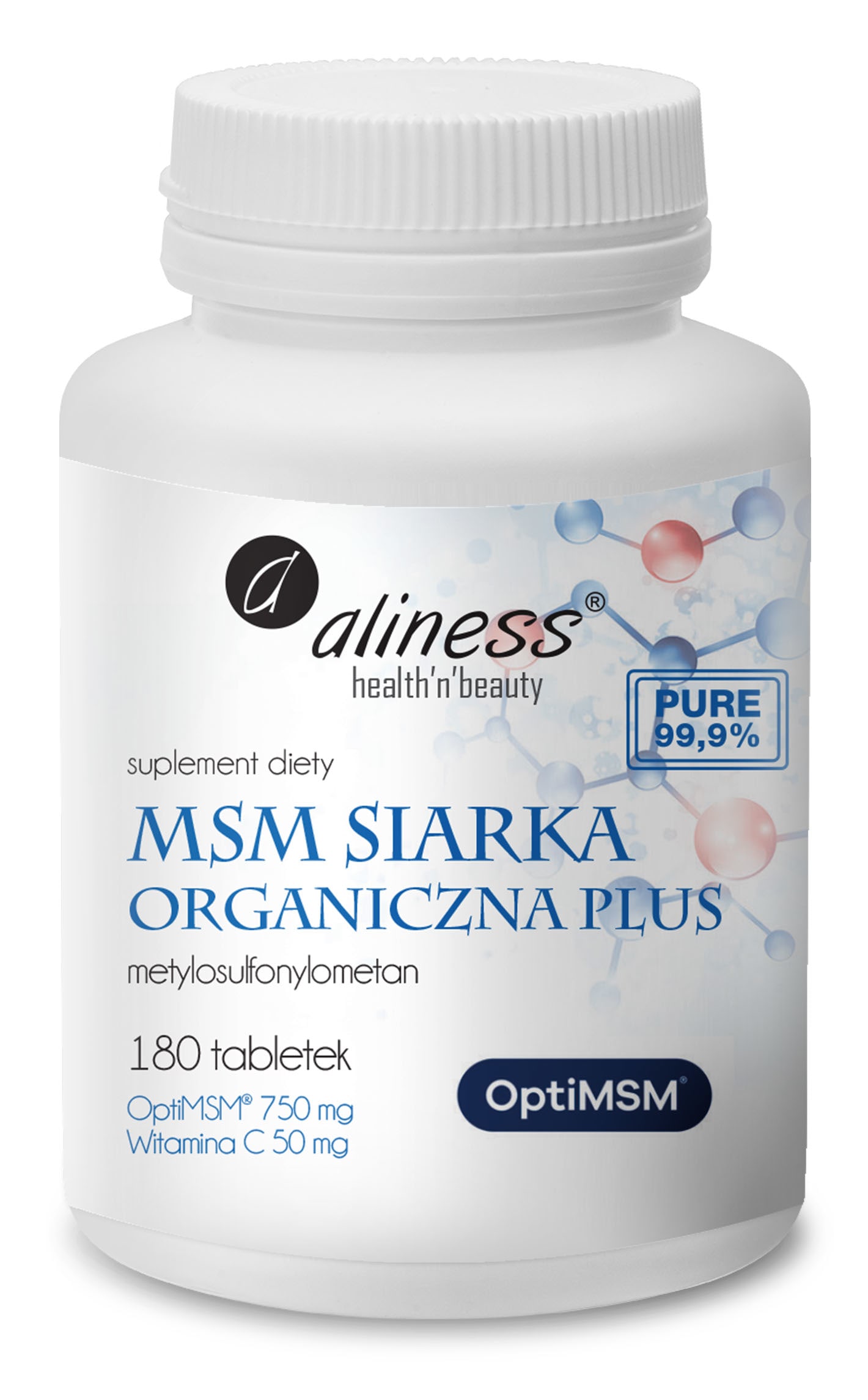 Aliness MSM Siarka Organiczna PLUS – 180 tabletek