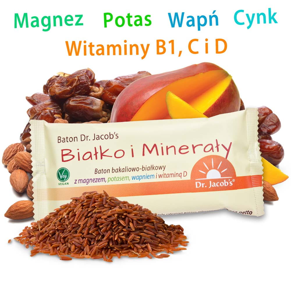 Baton Białko i Minerały - baton proteinowy Dr. Jacob's