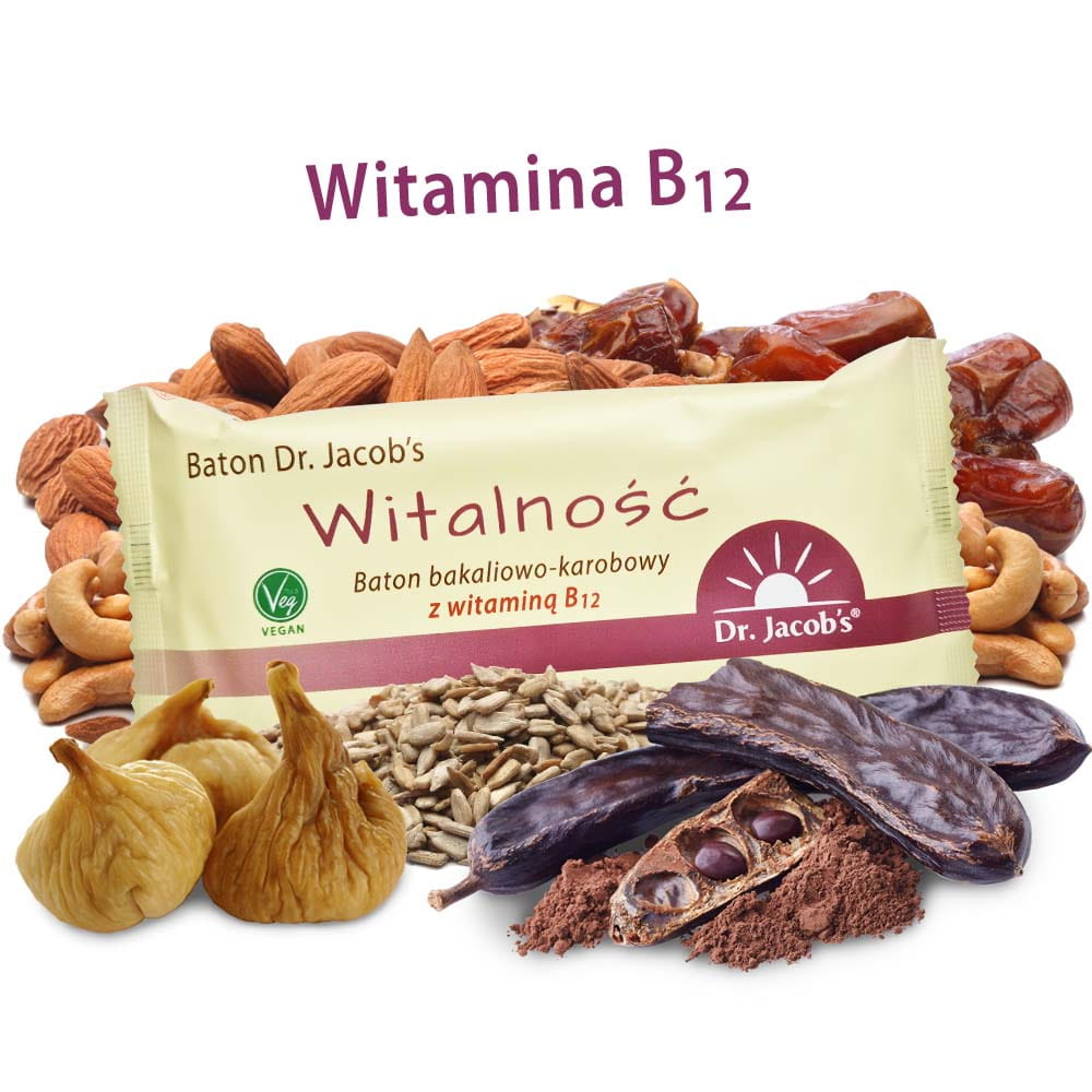 Baton Witalność - baton bakaliowy z karobem Dr. Jacob's