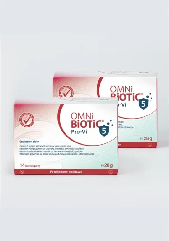 Zestaw 2 x OMNi-BiOTiC® Pro-Vi 5 - 14 sasz. - wspiera układ odpornościowy (witamina D)