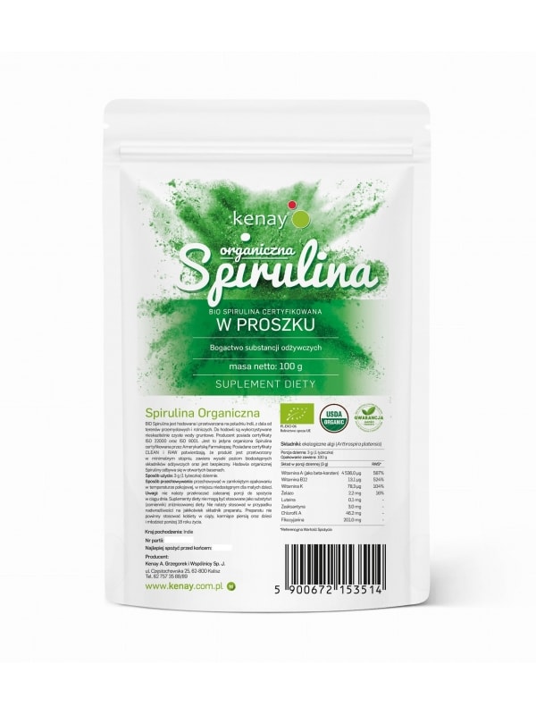 Spirulina organiczna w proszku BIO – 100 g