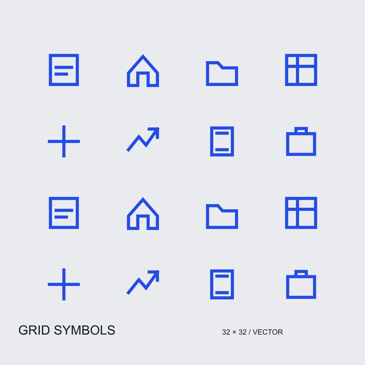 GRID SYMBOLS — ラインアイコン 2